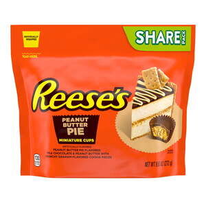Reeses Peanut Butter Pie Chocolate Miniature Cups 9.6oz New Limited Edition